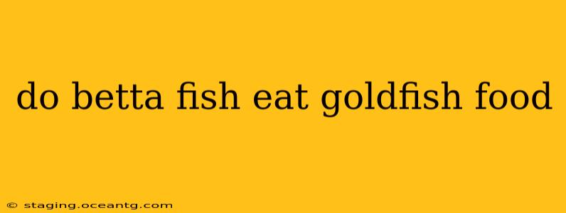 do betta fish eat goldfish food