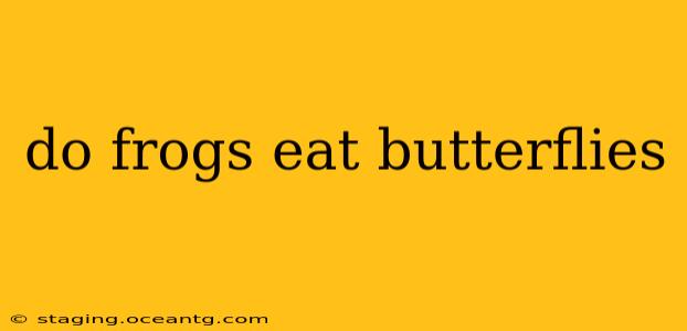 do frogs eat butterflies
