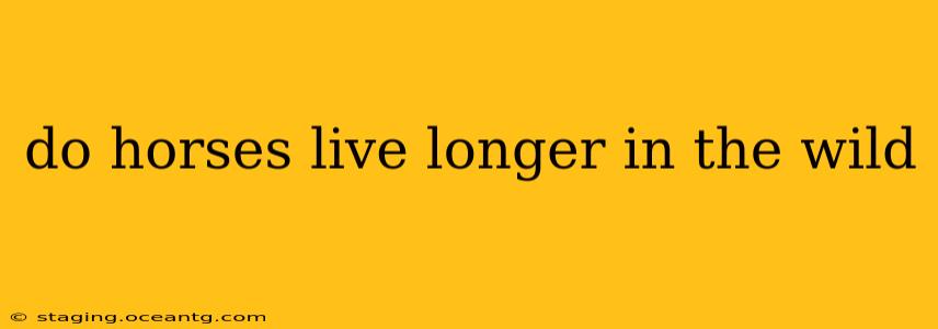 do horses live longer in the wild