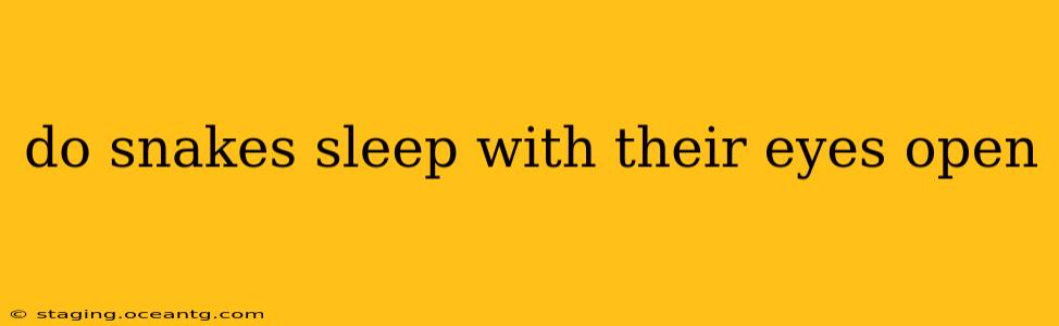do snakes sleep with their eyes open