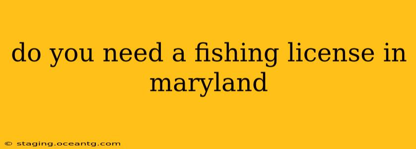 do you need a fishing license in maryland