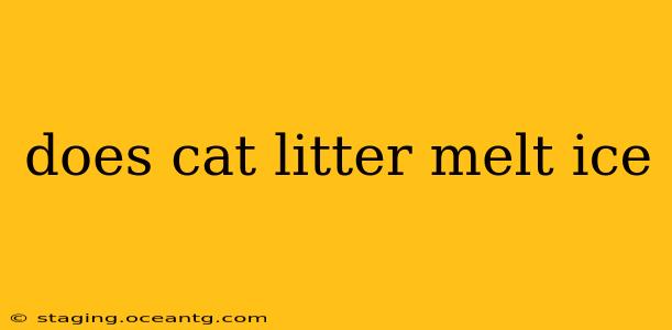does cat litter melt ice