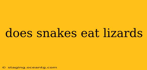 does snakes eat lizards