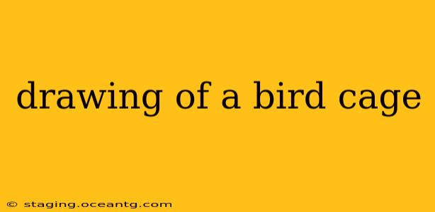 drawing of a bird cage