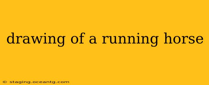 drawing of a running horse
