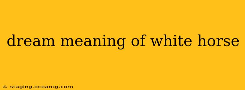 dream meaning of white horse