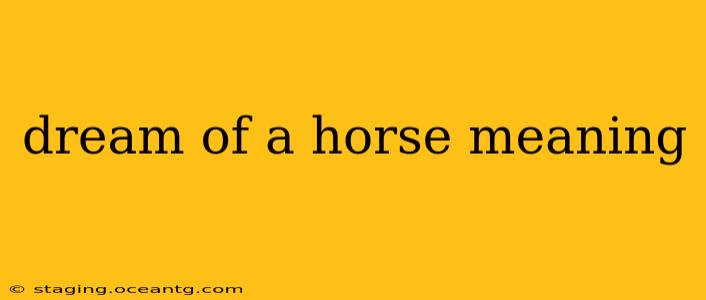 dream of a horse meaning