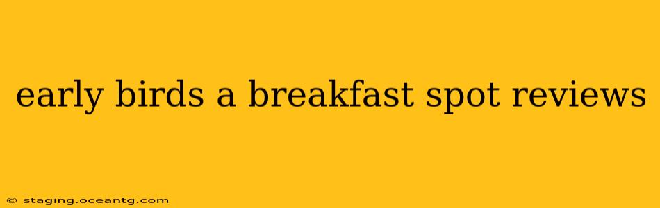 early birds a breakfast spot reviews