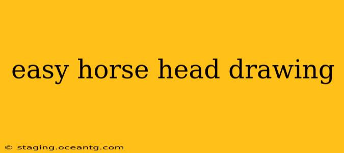 easy horse head drawing