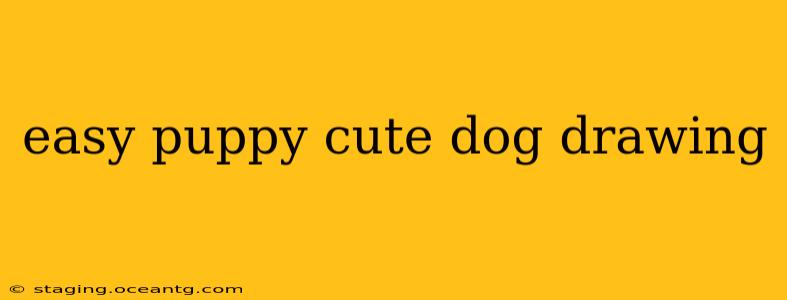easy puppy cute dog drawing