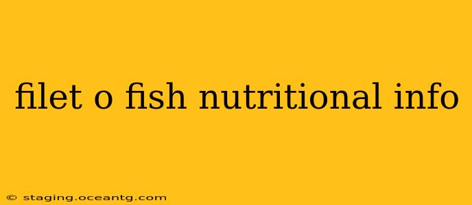 filet o fish nutritional info
