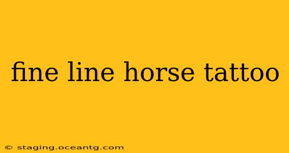 fine line horse tattoo