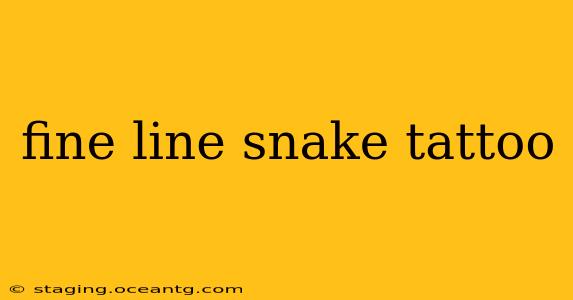 fine line snake tattoo