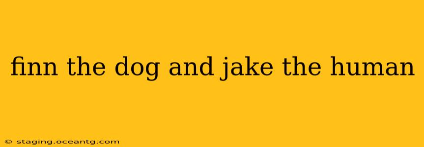 finn the dog and jake the human