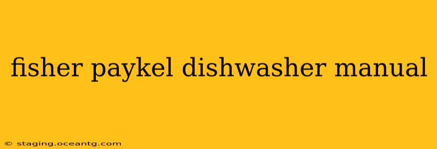 fisher paykel dishwasher manual