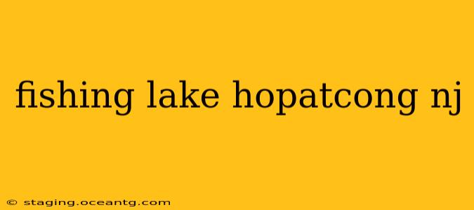 fishing lake hopatcong nj