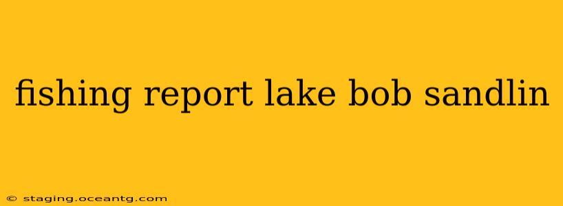 fishing report lake bob sandlin