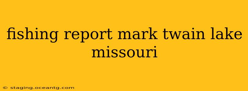 fishing report mark twain lake missouri