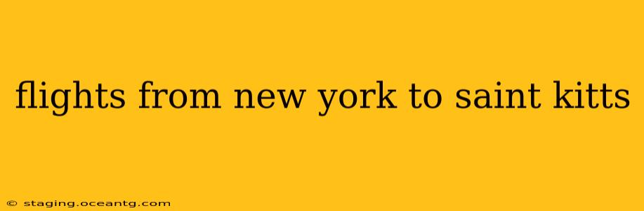 flights from new york to saint kitts