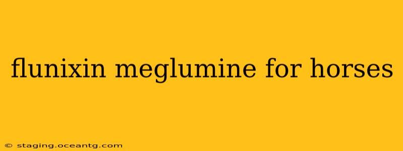 flunixin meglumine for horses