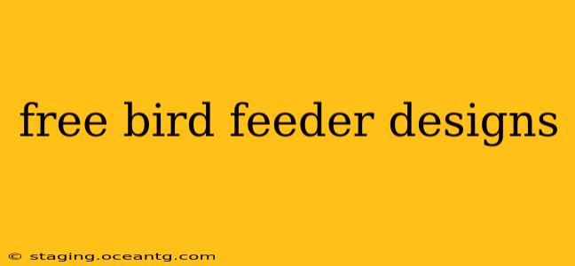 free bird feeder designs