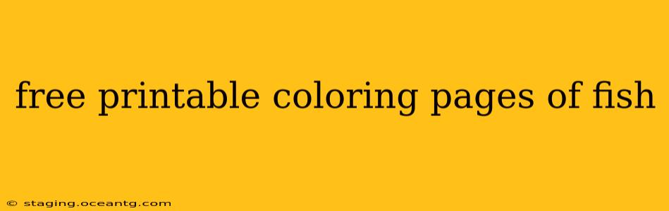 free printable coloring pages of fish
