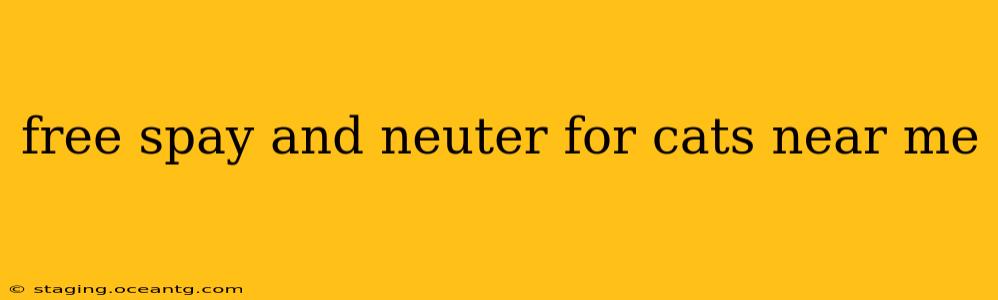 free spay and neuter for cats near me