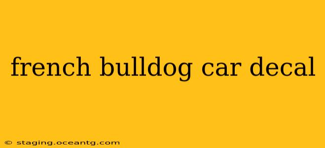 french bulldog car decal