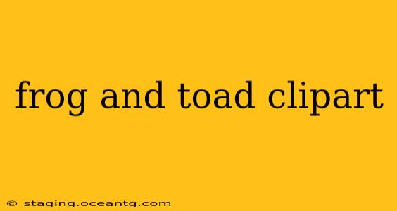 frog and toad clipart