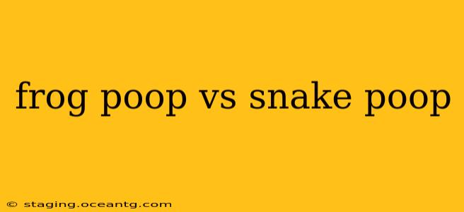 frog poop vs snake poop