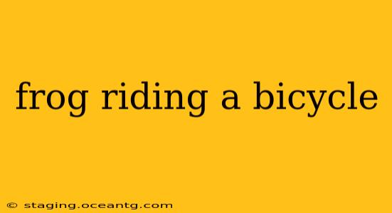frog riding a bicycle
