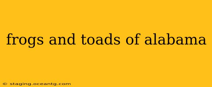 frogs and toads of alabama