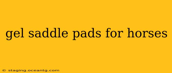 gel saddle pads for horses