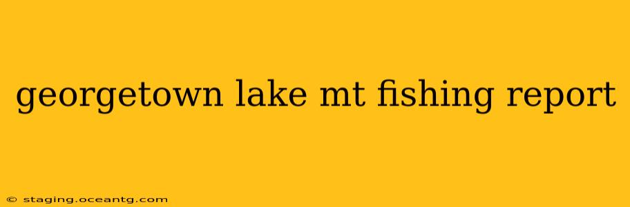 georgetown lake mt fishing report