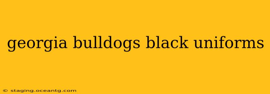 georgia bulldogs black uniforms