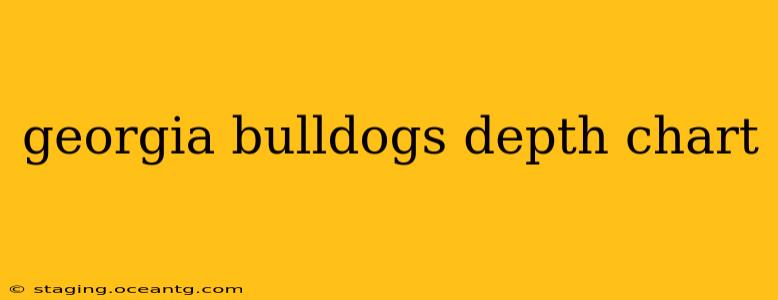 georgia bulldogs depth chart