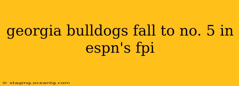 georgia bulldogs fall to no. 5 in espn's fpi