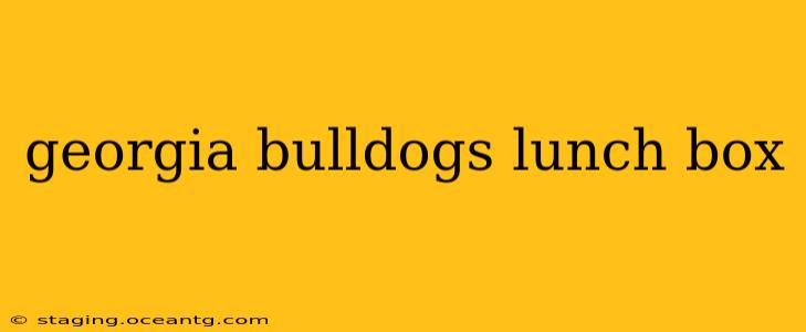 georgia bulldogs lunch box
