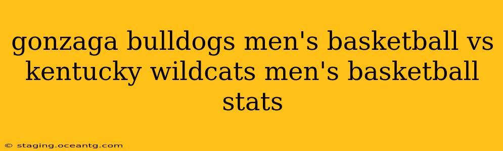 gonzaga bulldogs men's basketball vs kentucky wildcats men's basketball stats