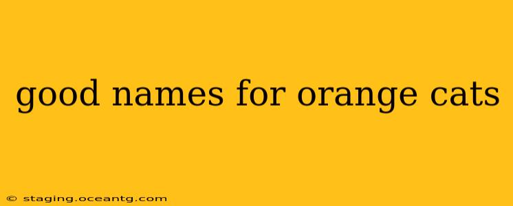 good names for orange cats