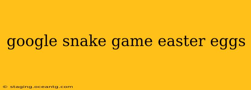 google snake game easter eggs