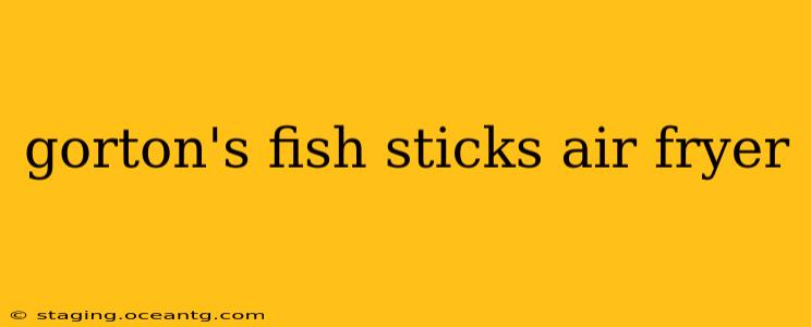 gorton's fish sticks air fryer