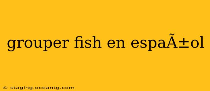 grouper fish en espaÃ±ol