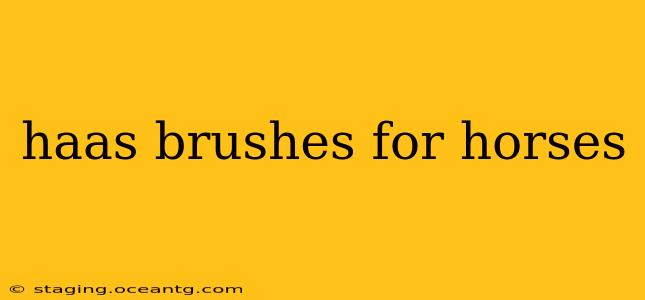 haas brushes for horses