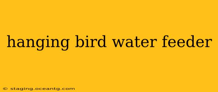 hanging bird water feeder