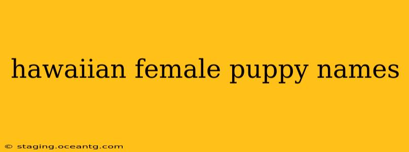 hawaiian female puppy names