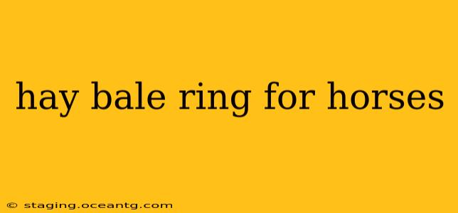 hay bale ring for horses