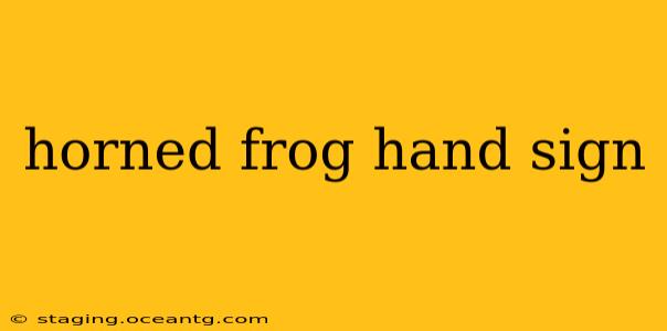 horned frog hand sign