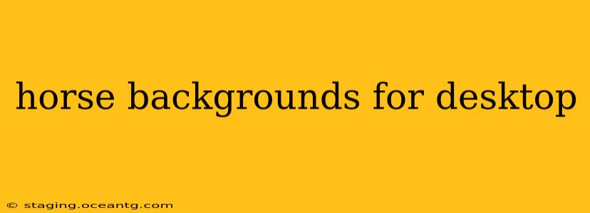 horse backgrounds for desktop