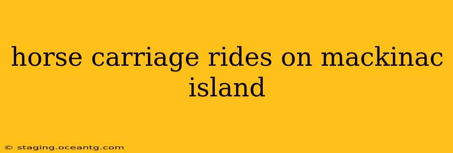 horse carriage rides on mackinac island